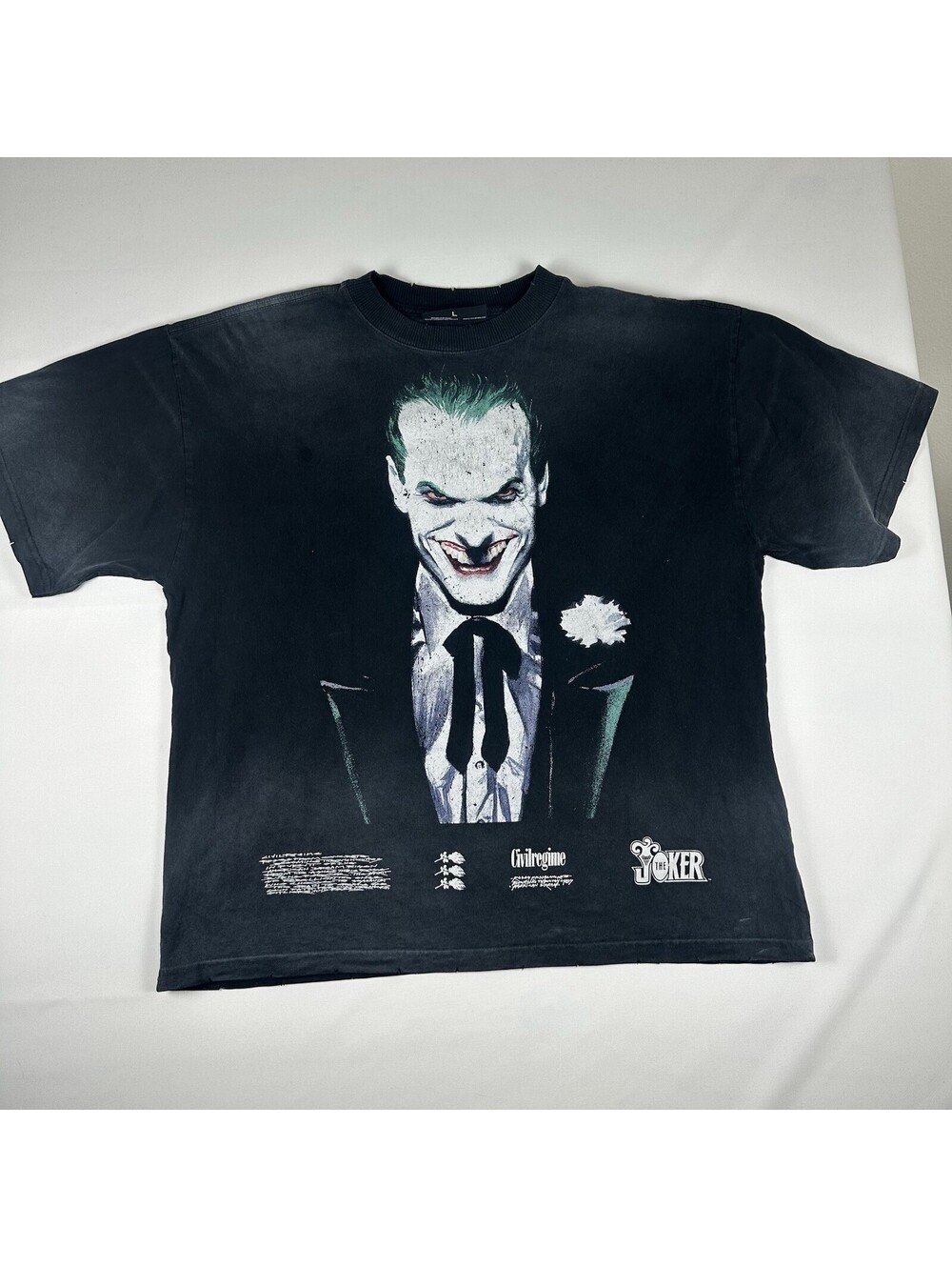 Civil Regime x DC The Joker T Shirt Large Batman Graphic Streetwear Tee 2023